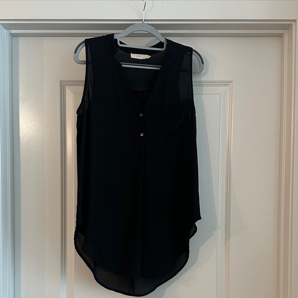 Black Sleeveless Blouse
